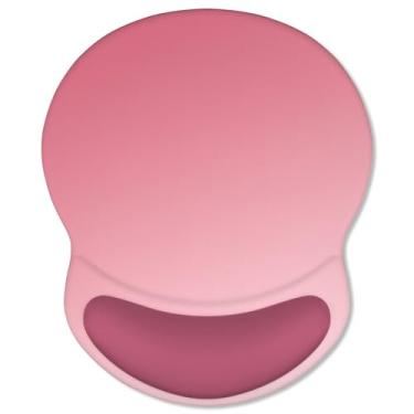 Imagem de ITNRSIIET Mouse pad ergonômico com descanso de pulso em gel confortável, base de poliuretano antiderrapante, superfície texturizada lisa, reduz a fadiga das mãos e a dor no pulso, 21 x 19 cm para