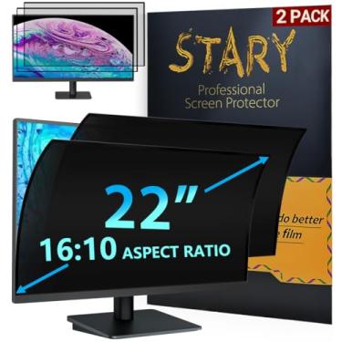 Imagem de 2Pack2023 Upgrade222 polegadas 16:10 Filtro de tela de privacidade de computador para monitor - Escudo de privacidade e protetor de luz azul antirreflexo