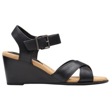 Imagem de Clarks Sandália feminina Emmalae Iris, black leather, 37 EU