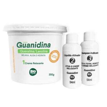 Imagem de Guanidina Biovegetais Trihair Queratina Lanolina Alisa 308Ml