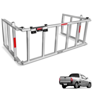 Imagem de Extensor de Caçamba Montana 2004 a 2010 Rampa Prata Reforçado 350kg Gtnox