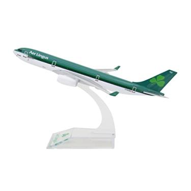 Imagem de TANG DYNASTY 1:400 Air Bus A330-300 Ireland AER Lingus Metal Airplane Model Plane Toy Plane Model (Green)