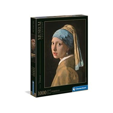 Imagem de Clementoni 39614 Vermeer - A Menina com Brinco de Pérola - Quebra-cabeça de 1000 peças, Coleção de Museus, Jogo de Habilidade para toda a família, Quebra-cabeça para adultos a partir de 14 anos