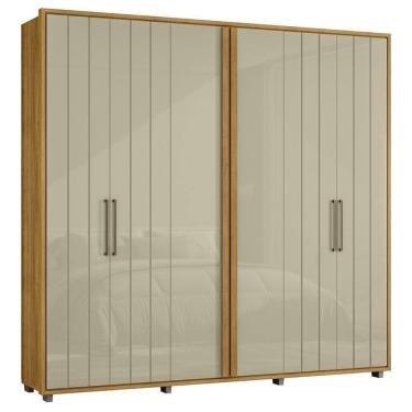 Imagem de Guarda Roupa Casal 250cm Com 6 Portas Vibe Opala/Cumaru Z10 - Mpozenato