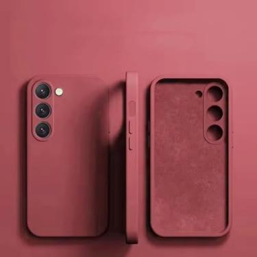 Imagem de Capa de silicone líquido para Samsung Galaxy A56 A55 A35 A34 A54 A15 A53 A73 A23 A32 A52 A51 A31 4g 5g Cobertura total macia (para A54/Sred)