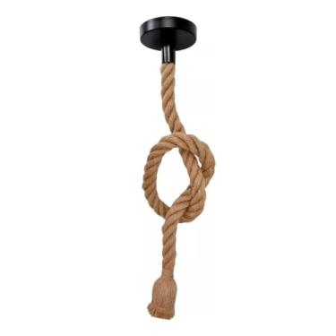 Imagem de Pendente Corda Retrô Vintage Rústico 1,5 Metros E27