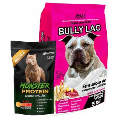 Imagem de Ração Super Premium Bully Lac 15kg mais Complemento Alimentar Bully Mo