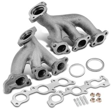 Imagem de A-Premium 2 peças de kits de coletor de escape dianteiro e traseiro com gaxetas, parafusos e porcas [DOHC 6Cyl 4,5L] Compatível com Toyota Land Cruiser 1995-1997 e Lexus LX450 1996-1997, substituição