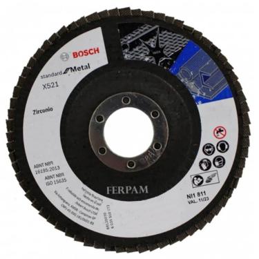 Imagem de Disco Flap X521 Para Metal Grão 60 115mm - 2608619289 - Bosch