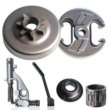 Imagem de Sprocket Clutch .375 7T para Husqvarna 455, 455 Rancher, 460, 460 Rancher Motosserra com kit de bomba de óleo, linha de pressão de óleo, engrenagem sem-fim 537291702, 537110503