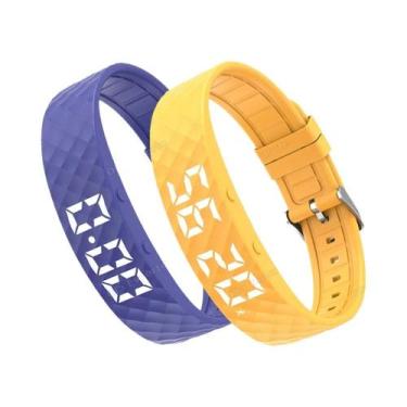 Imagem de Pulseira Inteligente Digital LED À Prova d'Água Com Monitor De Tempera