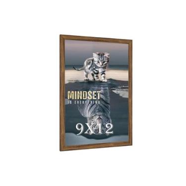 Imagem de Porta-retratos JDZIVTOP 9x12 rústico marrom envelhecido
