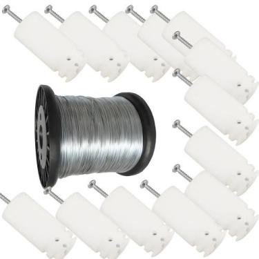 Imagem de Kit reparação de cerca eletrica c/ 15 isoladores + fio inox - STEEL