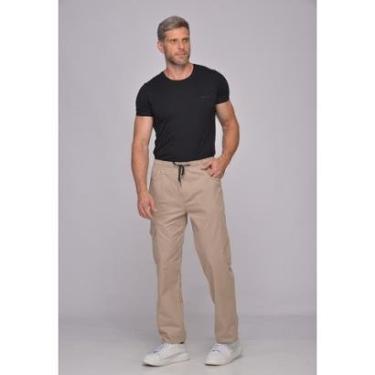 Imagem de Calça Masculina Sarja Bege Escuro Macaw 7733-Masculino