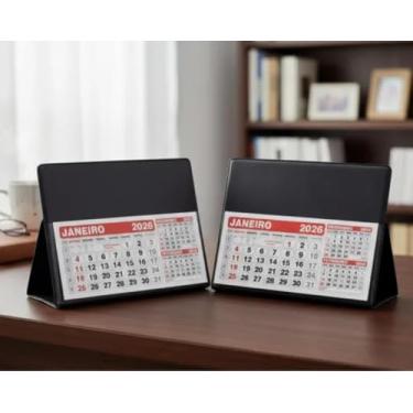 Imagem de Calendário De Mesa 2026 Executivo PVC 1 Un Escritório Diária Mensal Semanal Planner (2 unidades)