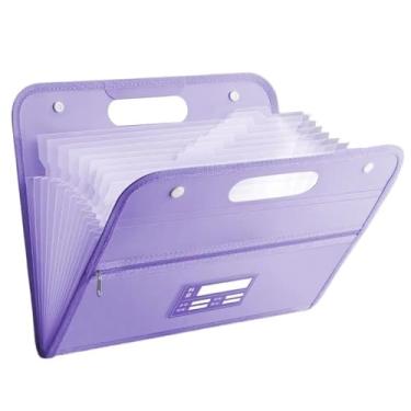 Imagem de Bolsa de documentos A4 com 13 bolsos, pasta de arquivos, pasta de armazenamento de papel, organizador de arquivos, multicamadas, grande capacidade, pasta de bolso, porta-documentos, (prata)