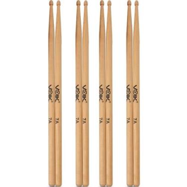 Imagem de Pares de Baquetas Ponta de Madeira Maple Voik 7A, 4
