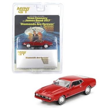 Imagem de 1:64 Diecast Model Car Compatible with Ford Mustang Mach 1 James Bond 007 ”Diamonds are Forever” English Packaging Limited Edition by Mini GT MGT00905E