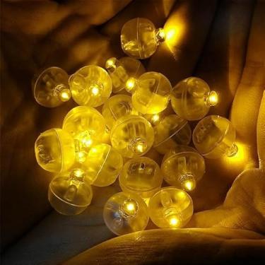 Imagem de 50pcs Mini Luzes De Balão Led Decoração De Festa De Aniversário(Branco quente)