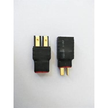 Imagem de 2 peças compatíveis com adaptador conector TRX para T-Plug macho fêmea RC