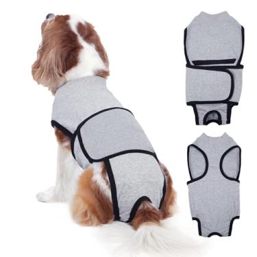 Imagem de Nanaki Traje de recuperação para cães - macacão para cirurgia masculino feminino esterilização/esterilização, body bandagens de ferimentos abdominais, coleira eletrônica alternativa para evitar lamber