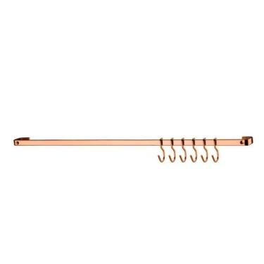 Imagem de Barra Para Cozinha 30cm Piatina Com 6 Ganchos Organizador Parede Cozin