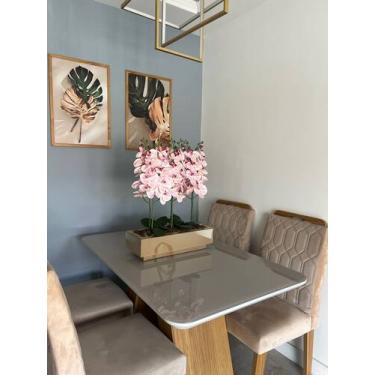 Imagem de Vaso Cachepot Dourado Espelhado Plantas Luxo Decoração - Inova Decor