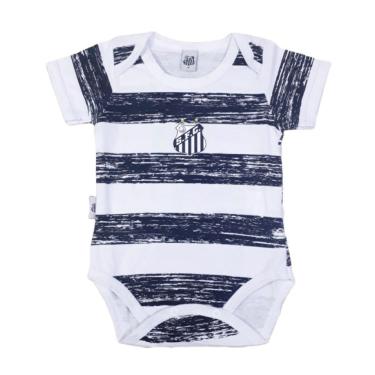 Imagem de Body Bebê Santos Listras Manga Curta Oficial