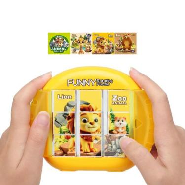 Imagem de Quebra-cabeça 3D giratório Fullware Zoo Animal Squad Kids 3-7 anos