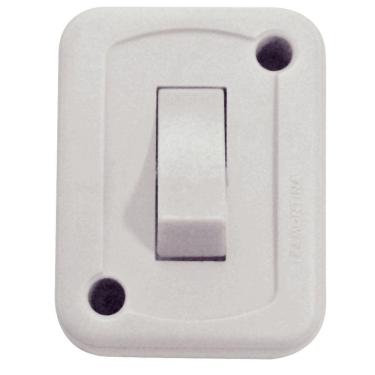 Imagem de Interruptor de Sobrepor 1 Tecla Simples 10A 250 V Branco