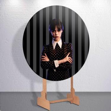 Imagem de Capas p/ Painel Redondo Festa Infantil Adams Vandinha Família Sombria 