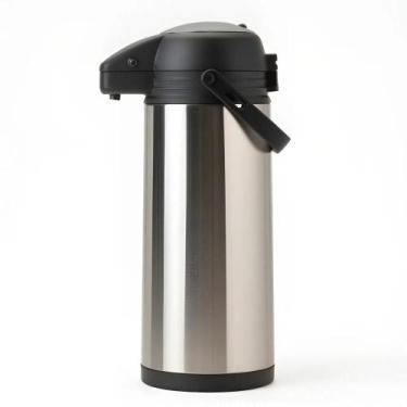 Imagem de Garrafa Térmica Aço Inox 1,9 Litros com Válvula de Pressão e Alça Regu