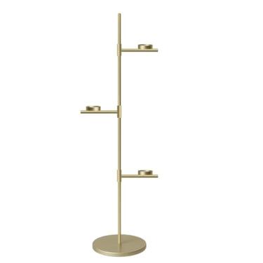 Imagem de Smtyle Suporte de vela de metal dourado para candelabro de piso alto para decoração de casa, casamentos, eventos e meditação