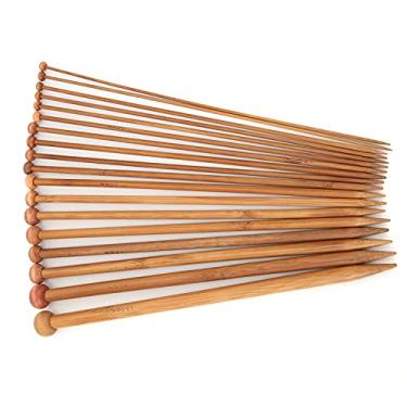 Imagem de Tnfeeon 36 PCS A Agulhas de tricô, Bambu Carbonizado, Adequado para Iniciantes, Confortáveis ​​e Suaves, ótimos para crochê, Leve e Hidratante, Perfeito Vários Projetos