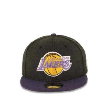 Imagem de BONÉ NEW ERA 5950 LOS ANGELES LAKERS HEATHER PRETO ROXO-Masculino