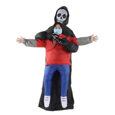 Imagem de Traje inflável Atyhao Scary Ghost Black para adultos