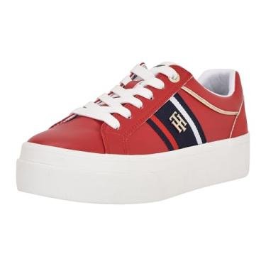 Imagem de Tommy Hilfiger Tênis feminino Badria, Vermelho Multi 610, 41