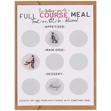 Imagem de Raspadinha impertinente, refeição completa, cartão de aniversário engraçado para ele, presente rude para ele, surpreenda seu namorado, marido ou outra metade com esta raspadinha sexy e engraçada.