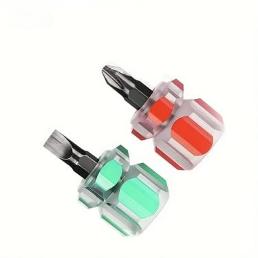 Imagem de Conjunto de 2 chaves de fenda de precisão com alça transparente – ferramentas manuais de metal com mini cabeça de nabo