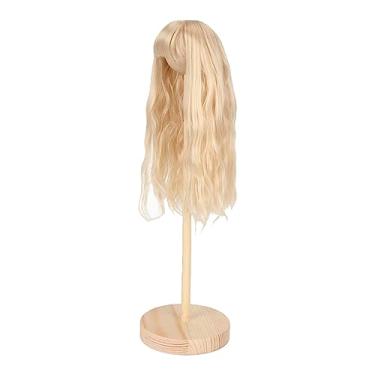 Imagem de Cryfokt Peruca Longa de Boneca 1/6, Cabelo de Seda Artificial de Alta Temperatura, Fácil de Pentear, Adequado para Circunferência da Cabeça da Boneca de 15,5 a 17 Cm (Rosa Pêssego)
