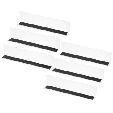Imagem de PATIKIL Pacote com 6 divisórias de prateleira para organização de armários, 28 x 3 x 6 cm, separador magnético de acrílico, prateleiras de armário de cozinha, bloqueador sob a cama para quarto
