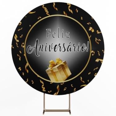 Imagem de Sublifestas-Decoração Painel Redondo Feliz Aniversário (Color 03)