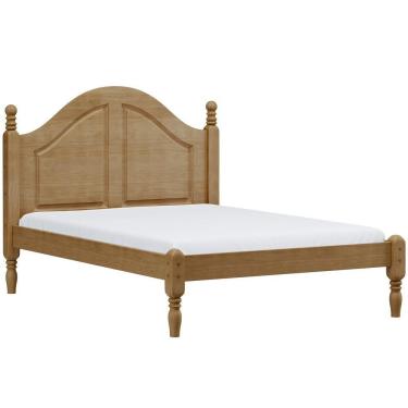 Imagem de Cama Casal De Madeira Maciça Provençal Para Colchão 138x188 Zahav F06 Freijó - Lyam Decor