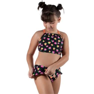 Imagem de Biquíni Cropped Infantil Estampado WLS Modas Confortavel Basico Para o