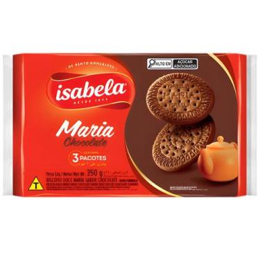Imagem de Biscoito Isabela Maria Sabor Chocolate 350g  Crocante e Delicioso - Is
