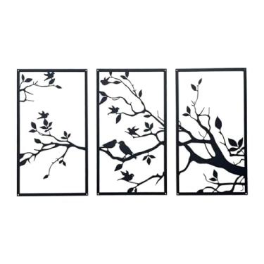 Imagem de IEUDNS Conjunto de 3 peças de decoração de parede em metal, escultura decorativa, ideal para sala de estar, escritório e quarto. Perfeito para presentear em, 24cm