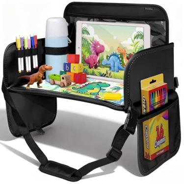 Imagem de Drsvabze Bandeja de viagem infantil para carro – Bandeja de assento de carro para viagens infantis, itens essenciais de viagem, mesa de assento de carro para atividades de viagem – Organizador de mesa