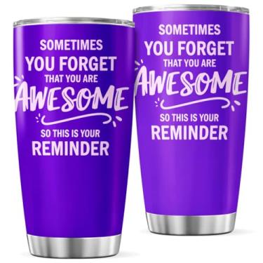 Imagem de KOIXA Citação motivacional incrível design lembrete copo de aço inoxidável 590 ml para mulheres amigas colegas de trabalho presente inspirador motivação diária caneca legal quente gelado