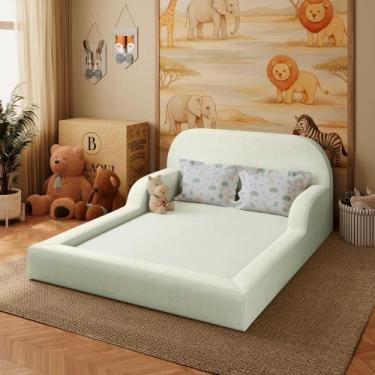 Imagem de Cama Colchão Casal Montessoriana Infantil Proteção Lateral - Balaqui D