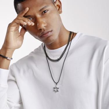 Imagem de Colar grosso com elos de corrente, One Size, Aço inoxidável, Sem Pedra Preciosa